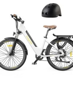 Vélo électrique ELEGLIDE T1 STEP-THRU 36V 12.5Ah 250W - Blanc + Casque Noir