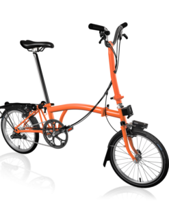 Vélo pliant BROMPTON C Line Explore 2023 guidon high orange